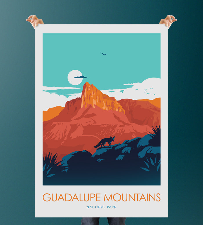 Guadalupe Mountains National Park Minimalist Print