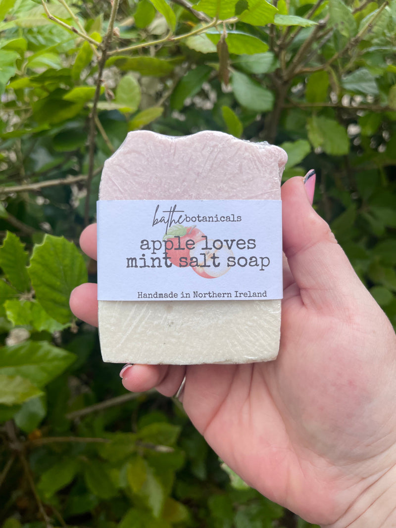 Apple loves mint salt soap