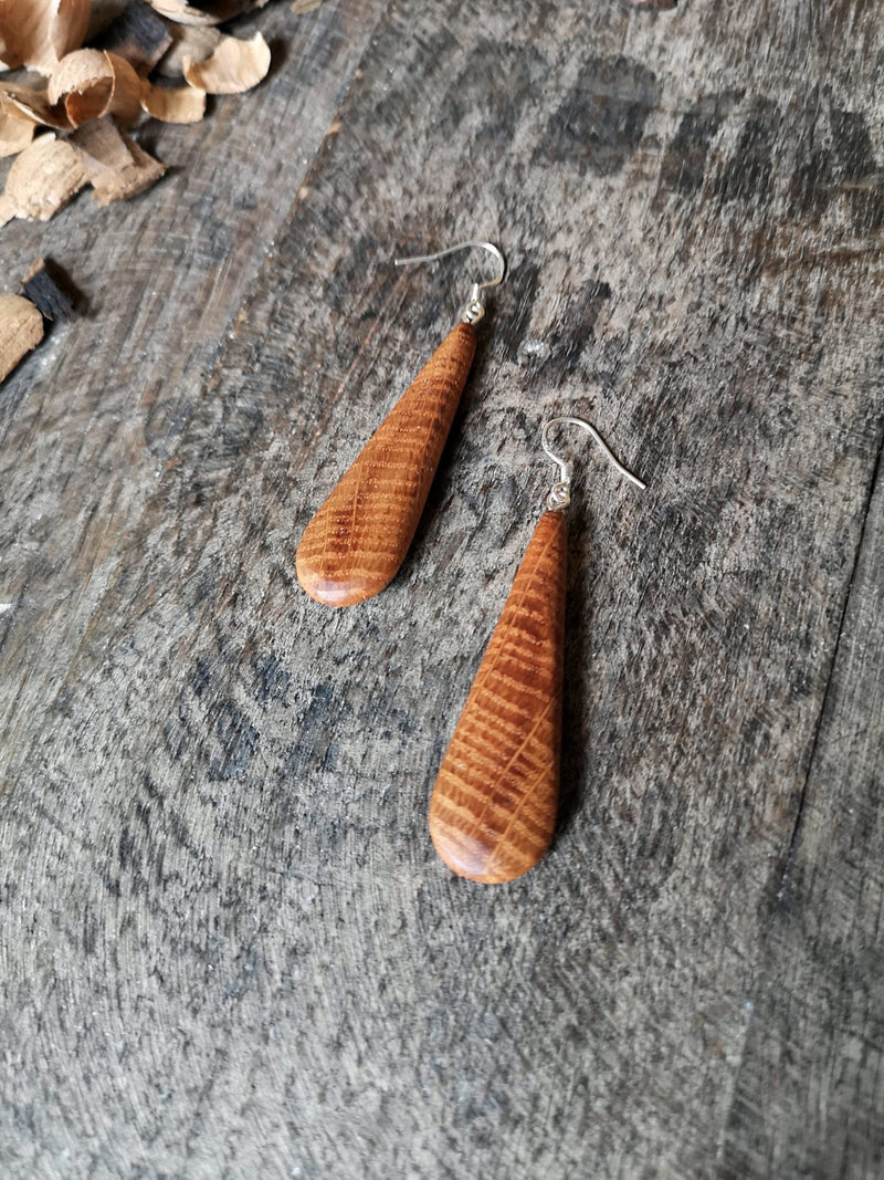 Irish Whiskey Barrel Tear Drop Earrings - Whiskey Wood Crafts