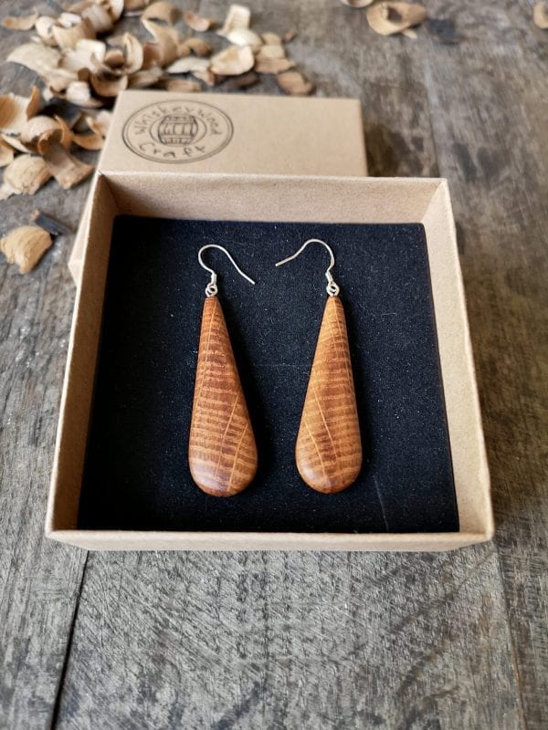 Irish Whiskey Barrel Tear Drop Earrings - Whiskey Wood Crafts