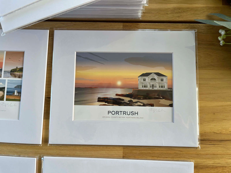 Portrush, Art Print Travel Poster, Northern Ireland, Ireland, Travel Print, House, Wedding Gift, landscapes, Christmas Gift