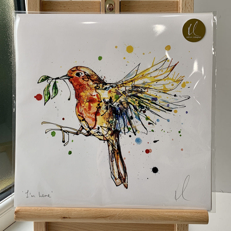 I'm Home - Robin in Flight Print with Size and Presentation Options