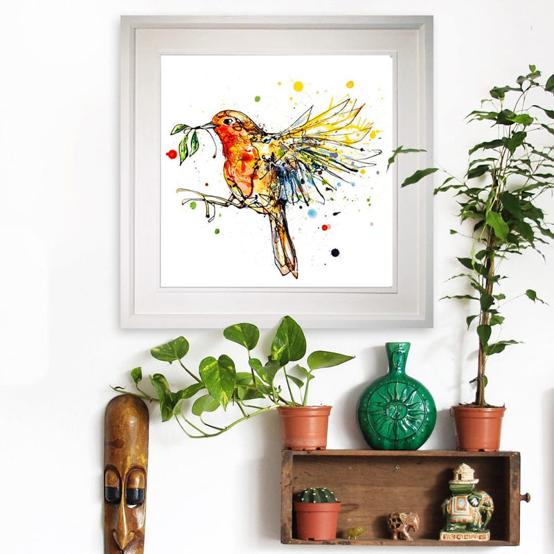 I'm Home - Robin in Flight Print with Size and Presentation Options