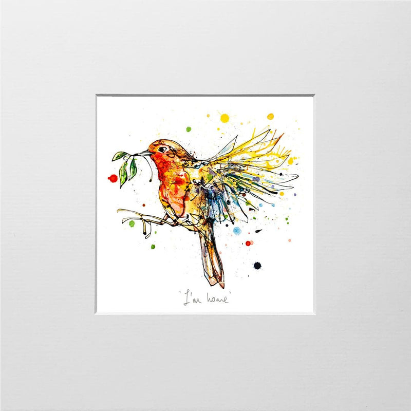 I'm Home - Robin in Flight Print with Size and Presentation Options