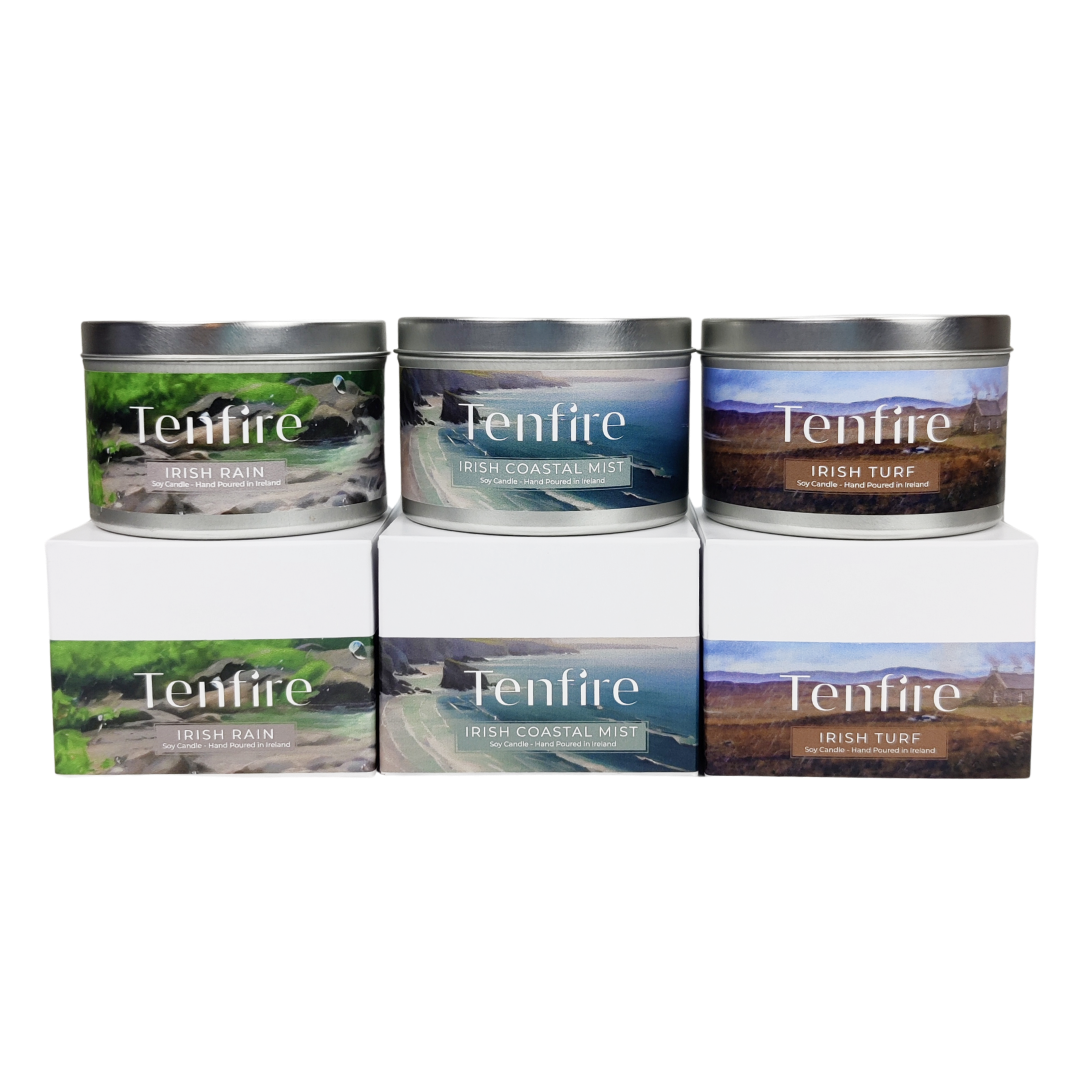 Irish Candles Gift Set of 3 - Irish Turf, Irish Sea Mist, Irish Rain