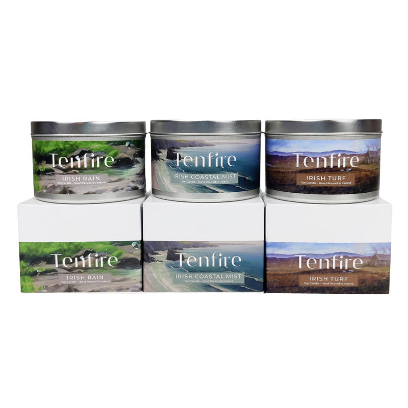 Irish Candles Gift Set of 3 - Irish Turf, Irish Sea Mist, Irish Rain