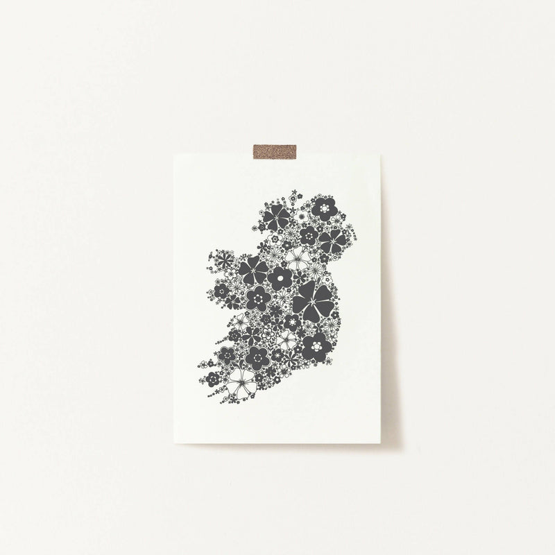 Wildflower Ireland - Map of Ireland - A4 Print