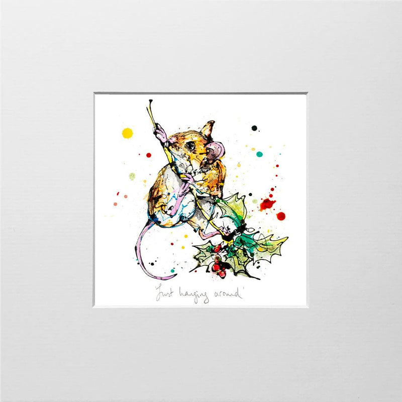 Just Hanging Around - Harvest Mouse Print with Size and Presentation Options