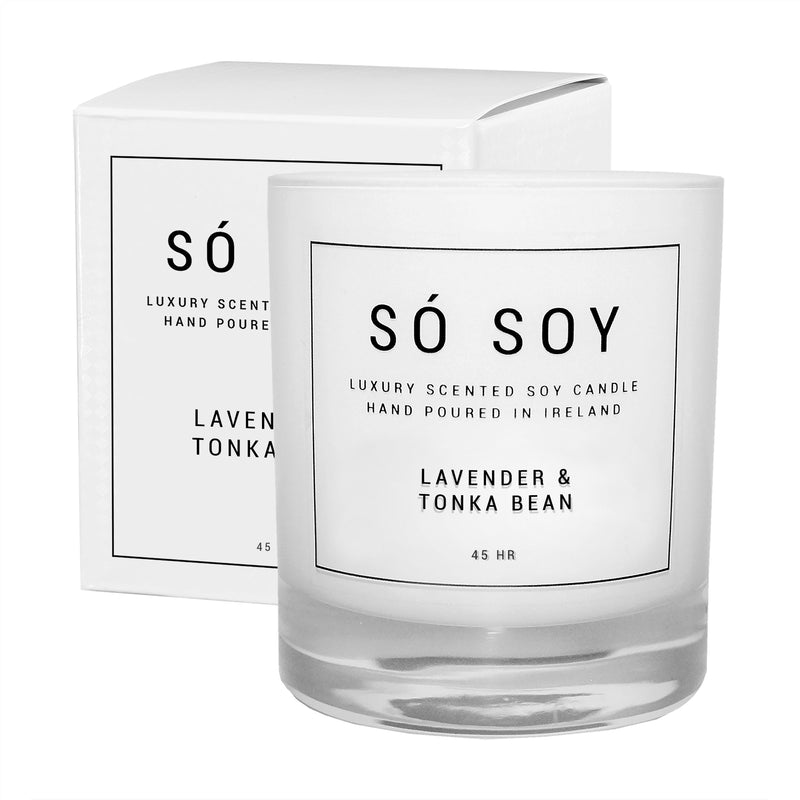 Lavender and Tonka Bean Candle by So Soy Hand Poured in Ballymoney