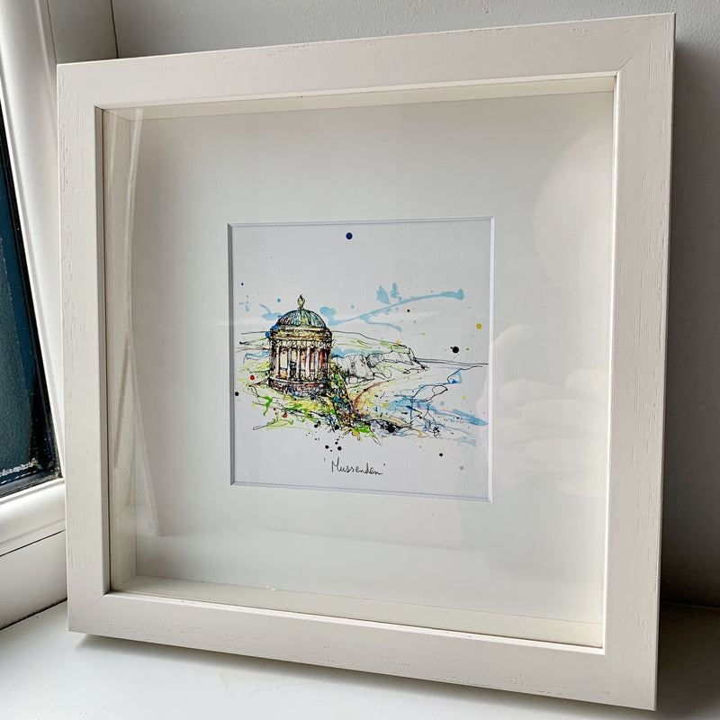 Framed Mounted Miniature Prints - Northern Ireland Landscapes and Drinks, 26x26cm