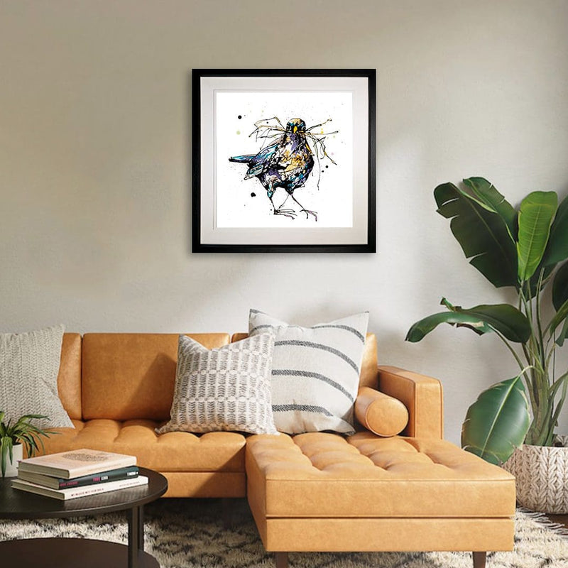 Nesting - Blackbird Print with Size and Presentation Options