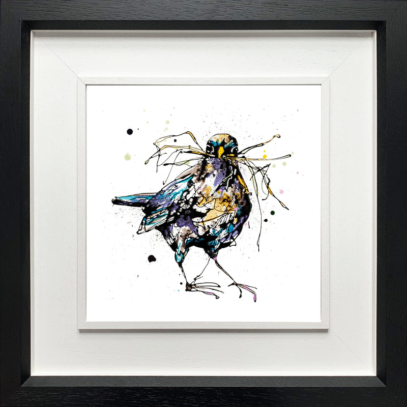 Nesting - Blackbird Print with Size and Presentation Options