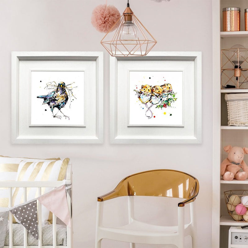 Nesting - Blackbird Print with Size and Presentation Options