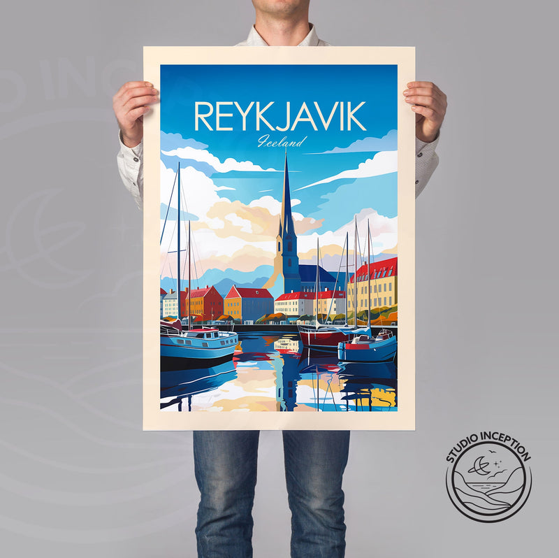 Reykjavik Traditional Style Print