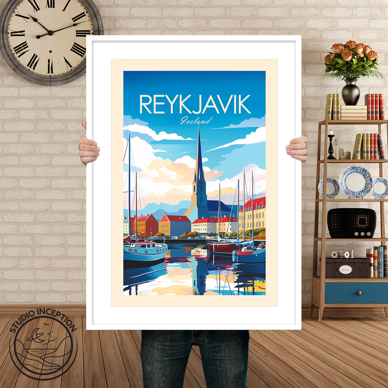 Reykjavik Traditional Style Print