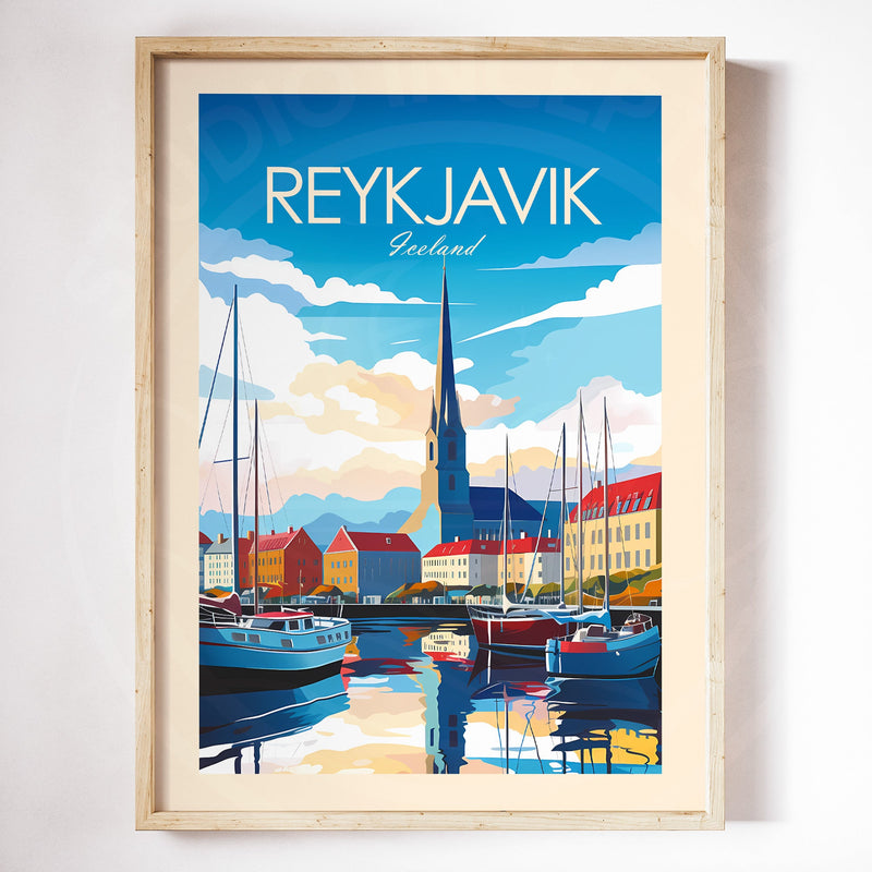 Reykjavik Traditional Style Print