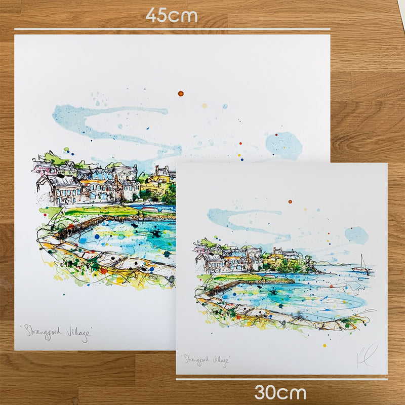 Strangford Village - County Down Northern Ireland Print with Size and Presentation Options