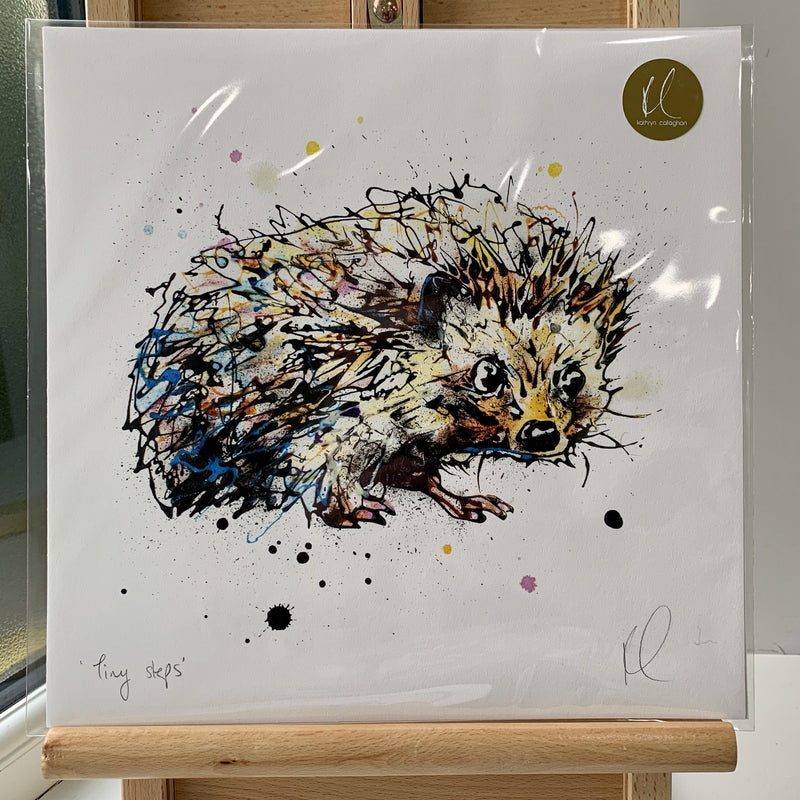 Tiny Steps - Hedgehog Print with Size and Presentation Options