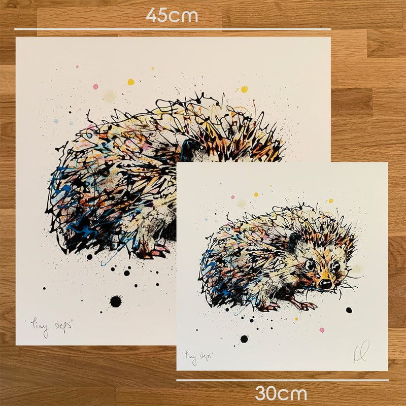 Tiny Steps - Hedgehog Print with Size and Presentation Options