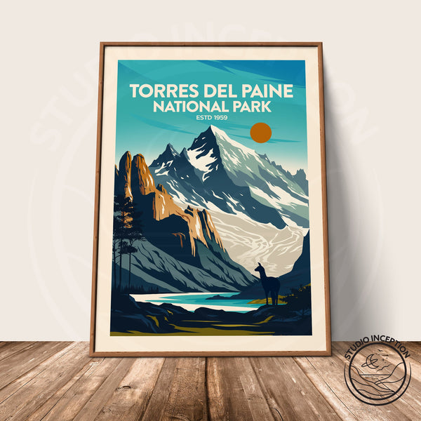 Torres del Paine Traditional Style Print