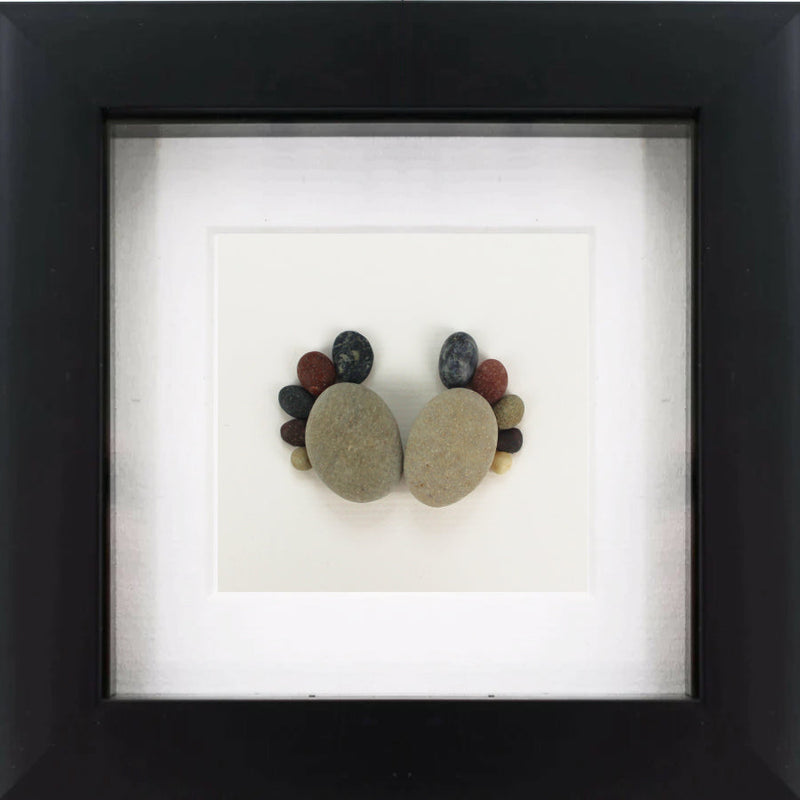 Baby Feet Pebble Art Frame