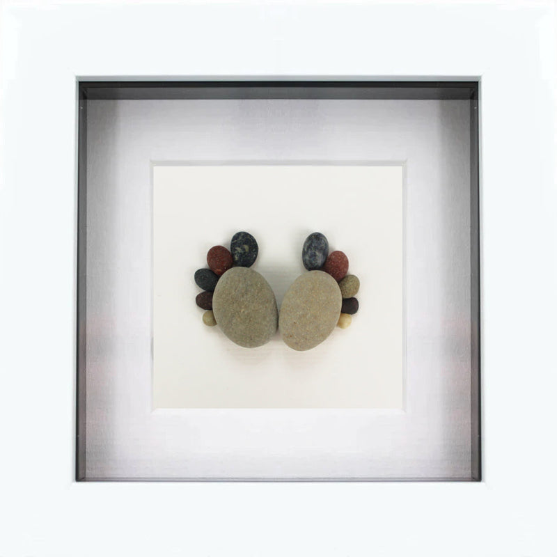 Baby Feet Irish Pebble Art Frame