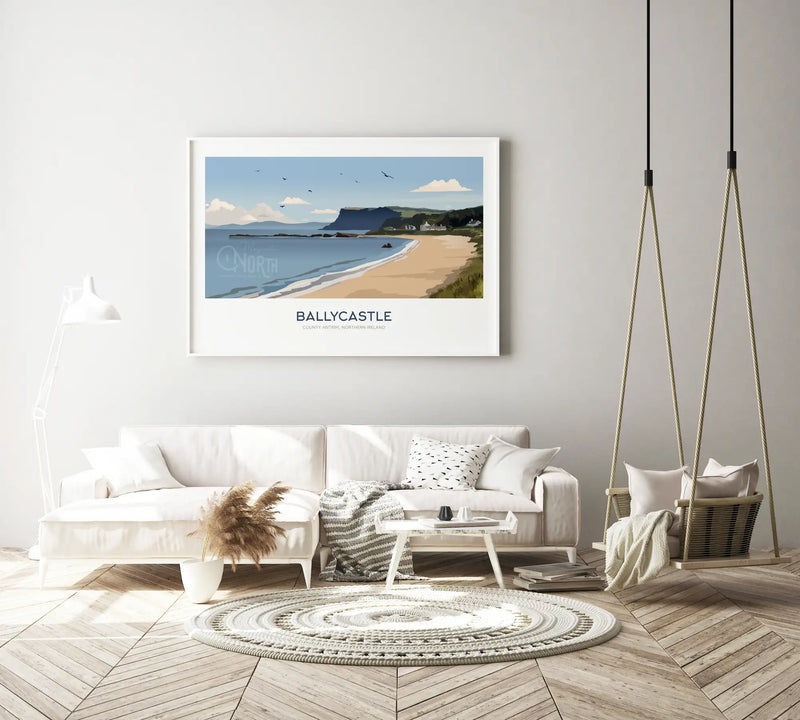 Ballycastle, travel print, Fairhead Beach, Northern Ireland, Christmas gift