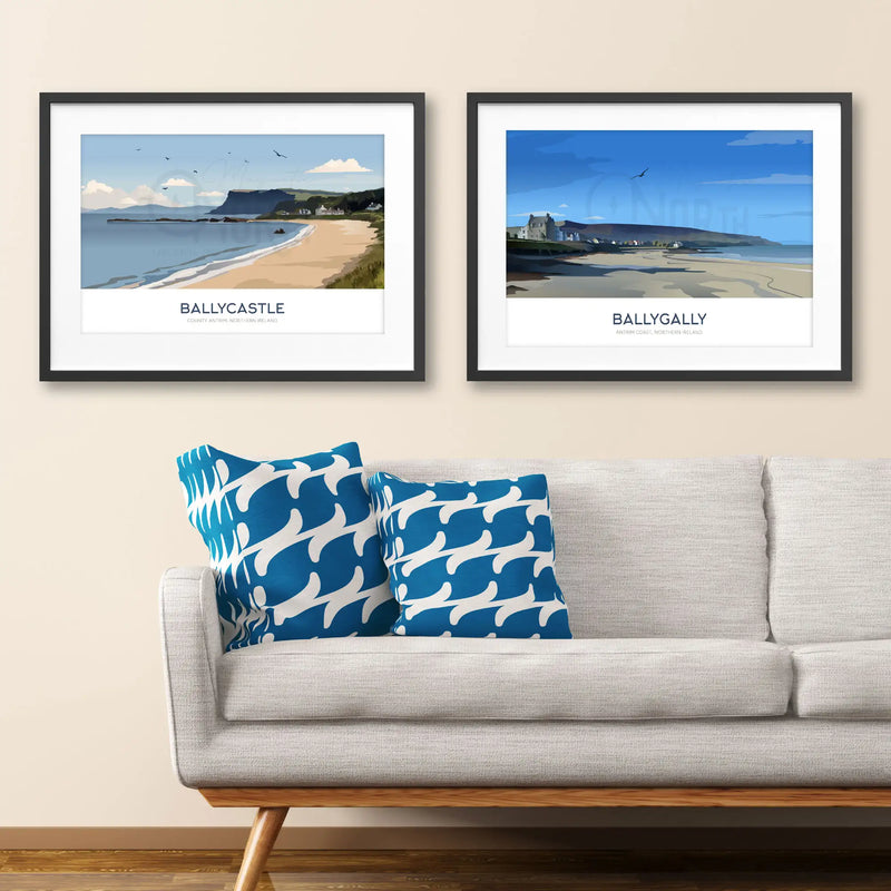 Ballycastle, travel print, Fairhead Beach, Northern Ireland, Christmas gift