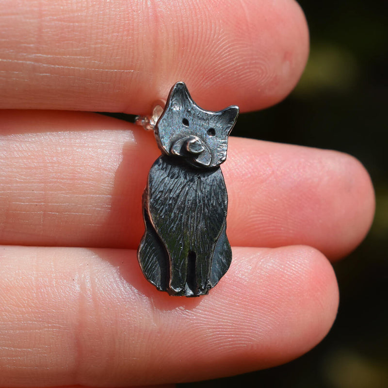 black cat necklace, black cat pendant, black cat jewellery, handmade cat jewellery, black cat christmas present, black cat gift for wife, quality cat gift, handmade cat gift, cat gift uk