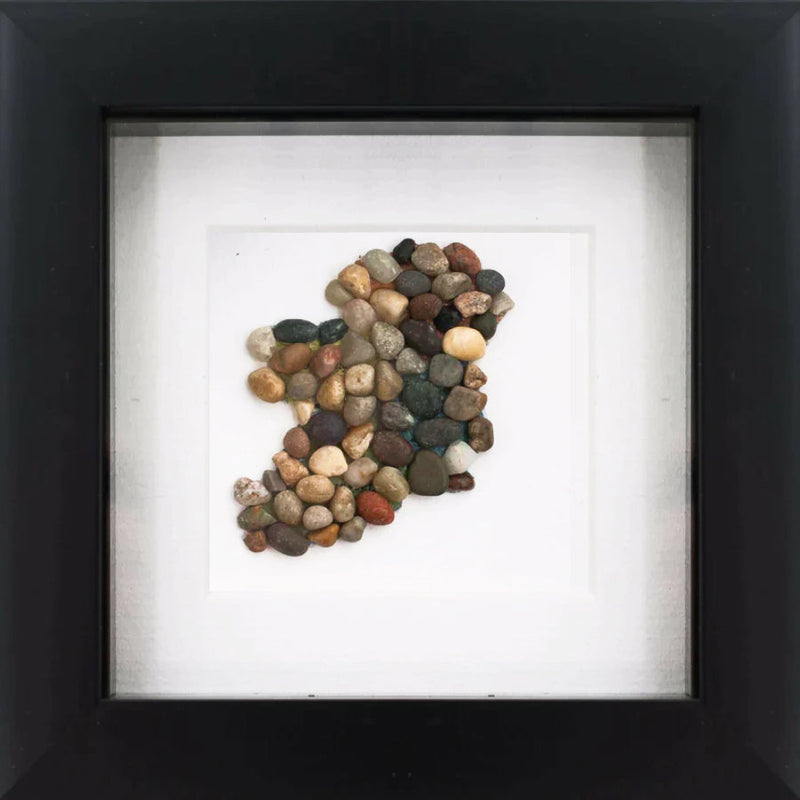 Map of Ireland Pebble Art Frame