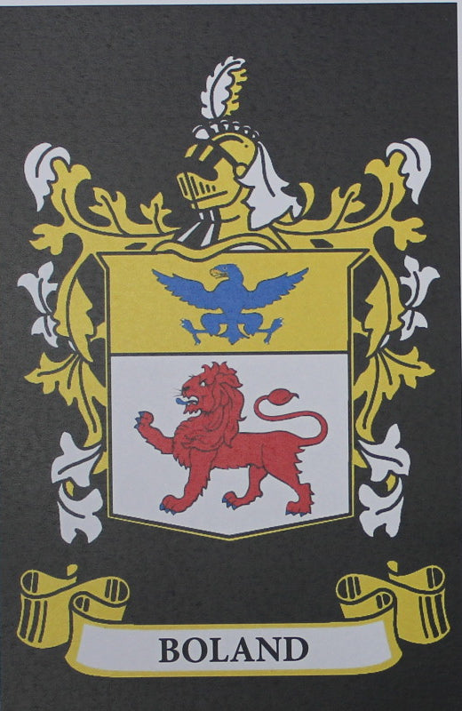 Boland - Irish Surname Coat of Arms Family Crest Heraldry