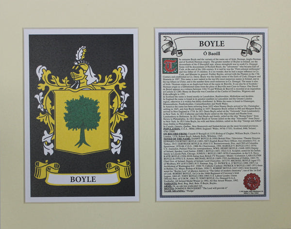 Boyle - Irish Surname Coat of Arms Family Crest Heraldry