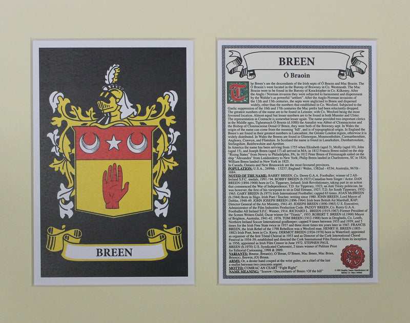 Breen - Irish American Surname Heraldry