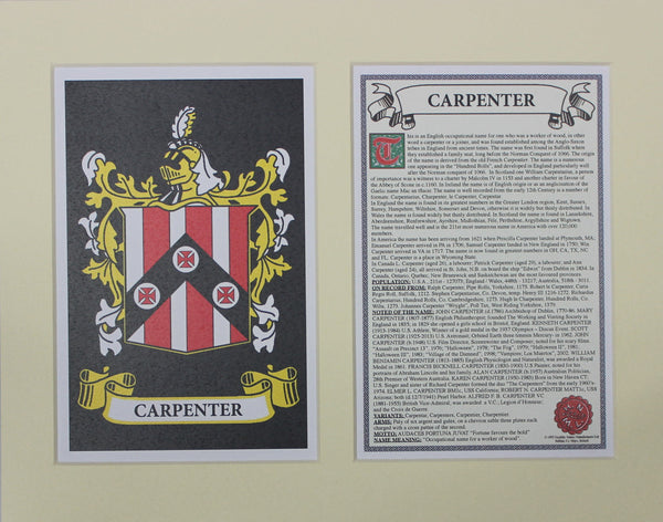 Carpenter - Irish Surname Heraldry