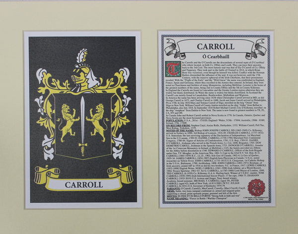 Carroll - Irish Surname Heraldry