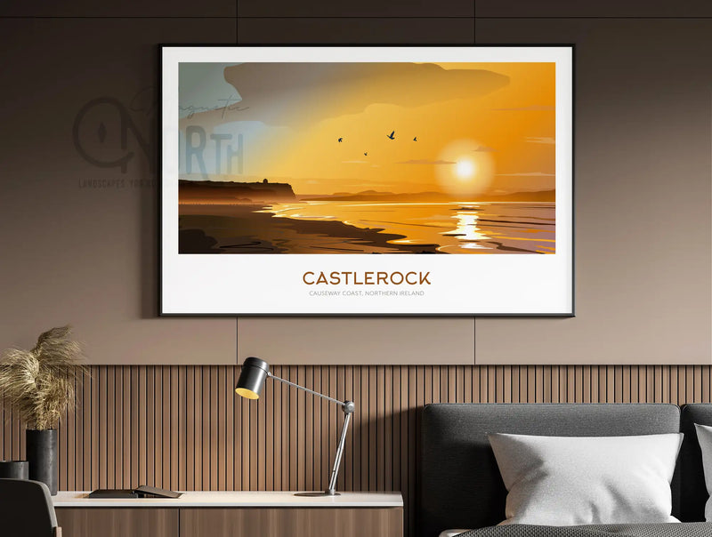 Castlerock, Travel Poster prints, Northern Ireland, Wedding gift, Christmas Gift