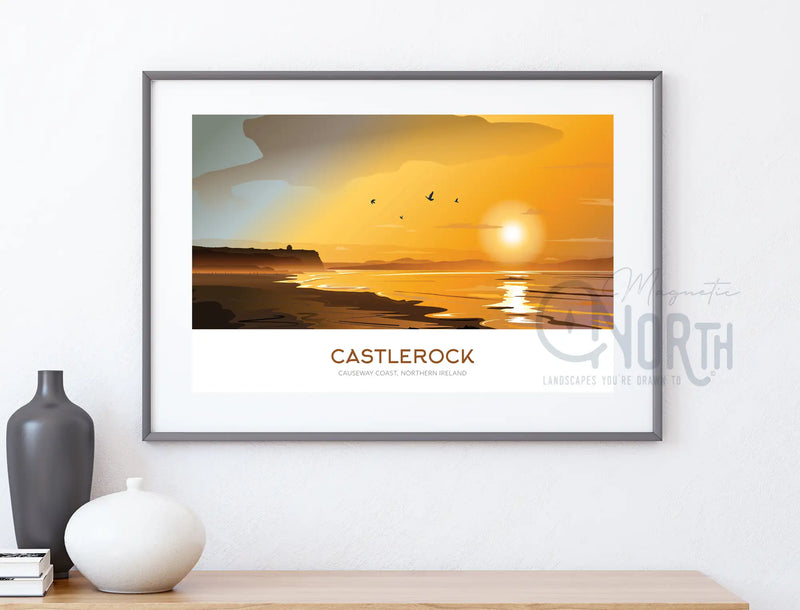 Castlerock, Travel Poster prints, Northern Ireland, Wedding gift, Christmas Gift