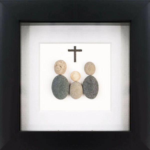 Christening Celebration Irish Pebble Art Frame