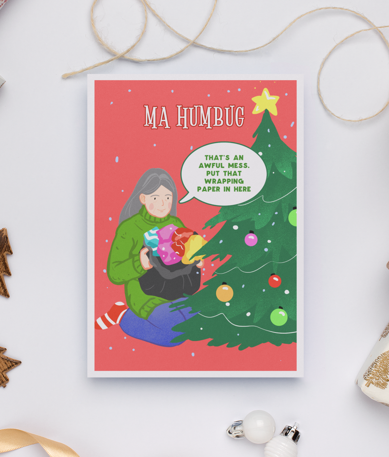 Ma Humbug Christmas Card