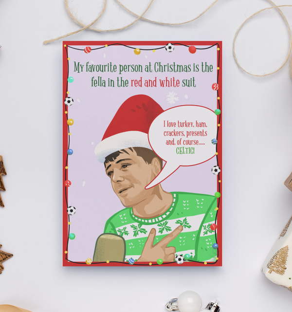 St. Pat's/ Celtic Irish Football Fan Meme Christmas Card