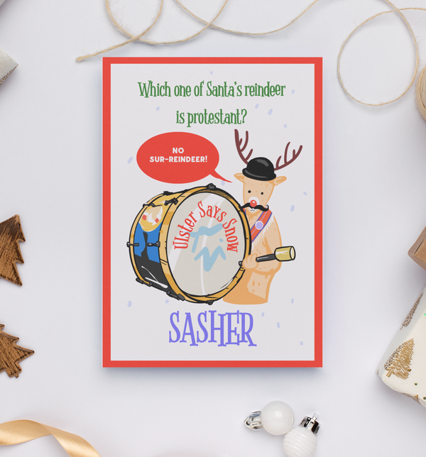 Sasher Reindeer Christmas Card