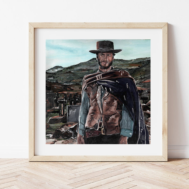 Clint Eastwood Mounted Art Print