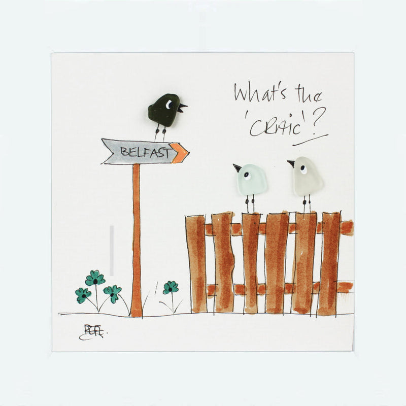 What's the Craic? - Sea Glass Art Frame