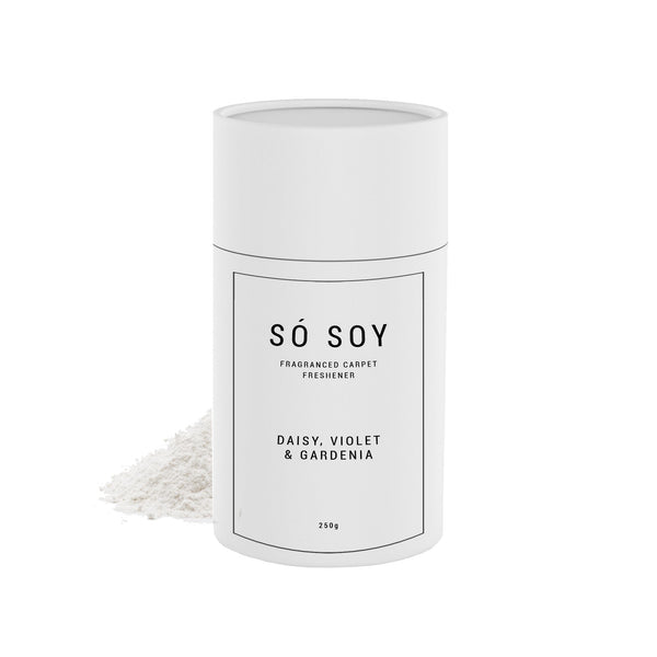 Daisy Violet and Gardenia Carpet Freshener Powder by Só Soy in Ballymoney