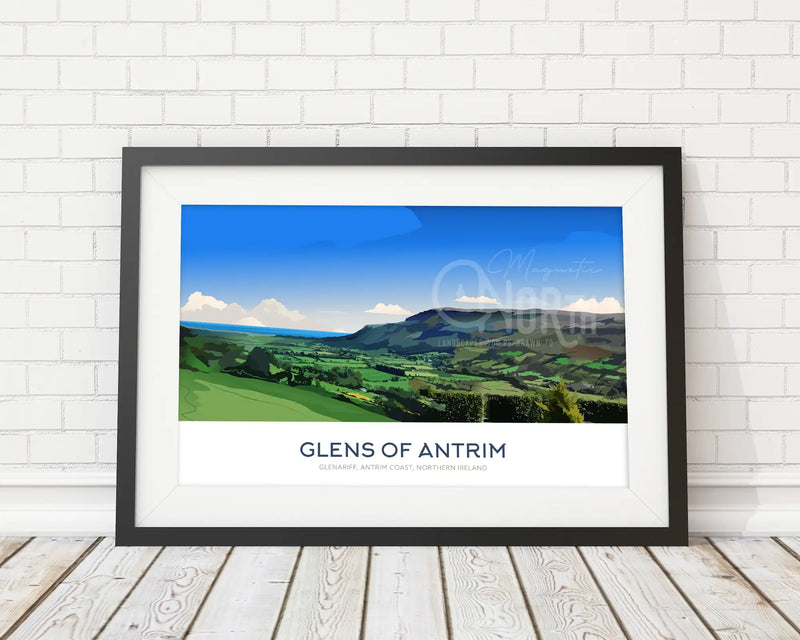 Glens of Antrim, Travel print Poster, Antrim Coast, Northern Ireland, Ireland, Travel Print, Wedding gift, Christmas Gift