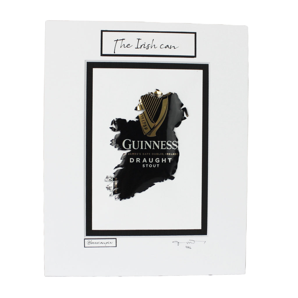 Guinness Draught Can Map of Ireland - Beer Can Pix