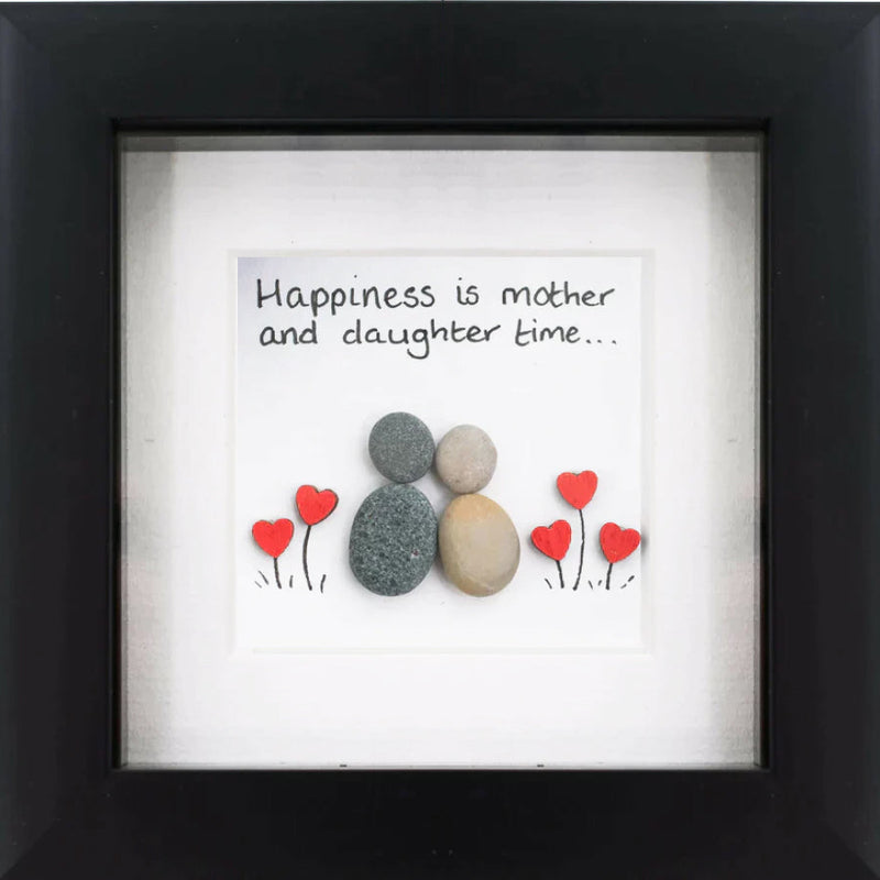 Mother & Daughter Time Pebble Art Frame