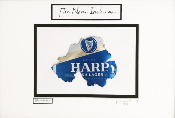 Harp Lager Can Map of Northern Ireland