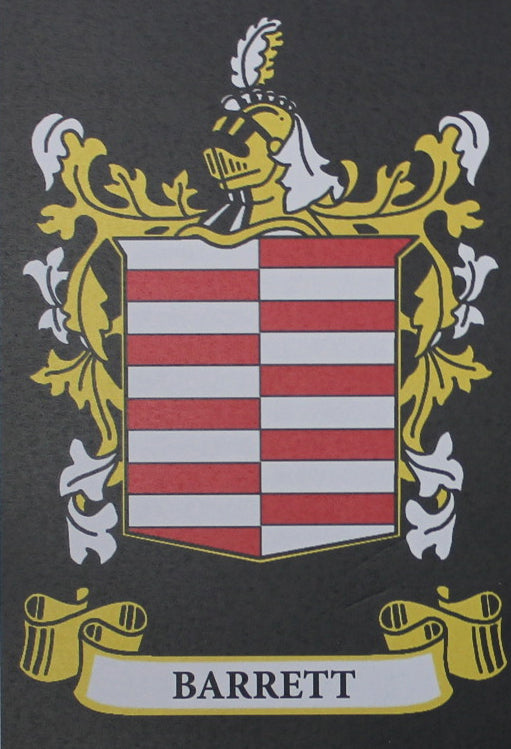 Barrett - Irish American Surname Coat of Arms Family Crest Heraldry