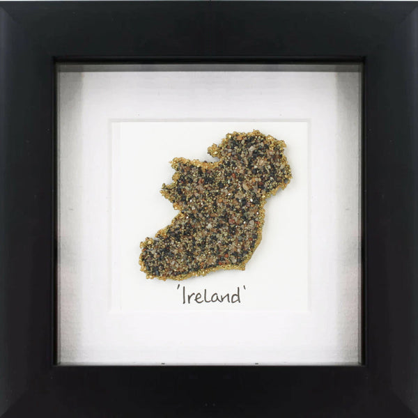 Ireland Map Pebble Art Frame